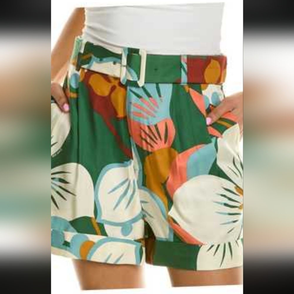 Floral Green Women's Shorts